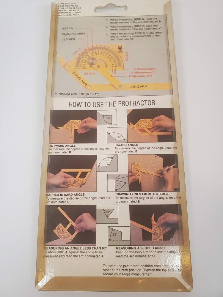CCKL Creator Compound Protractor (Plastic) - Measuring Tool - NEW