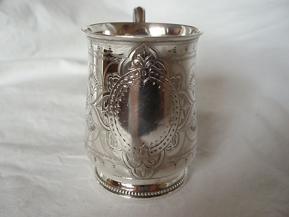 VICTORIAN MUG STERLING SILVER SHEFFIELD 1872