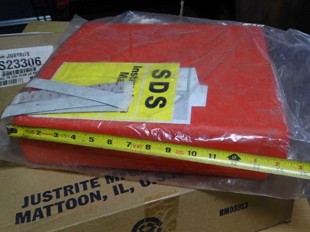 Justrite Document Storage Box w/ Large Snap Latch , 23306