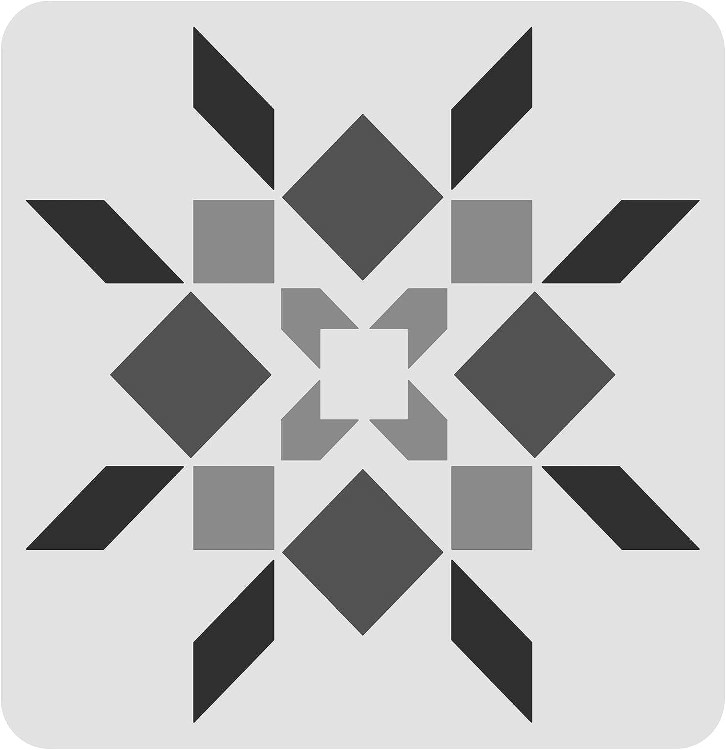 10"x10" Clear Plastic Stencil - Southwestern (MC188)