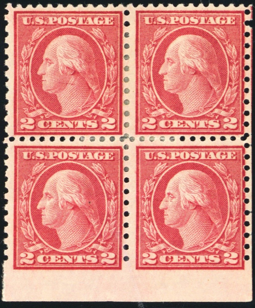 540, Mint HH 2¢ Block With Imperforate Bottom Margin Error - Stuart Katz
