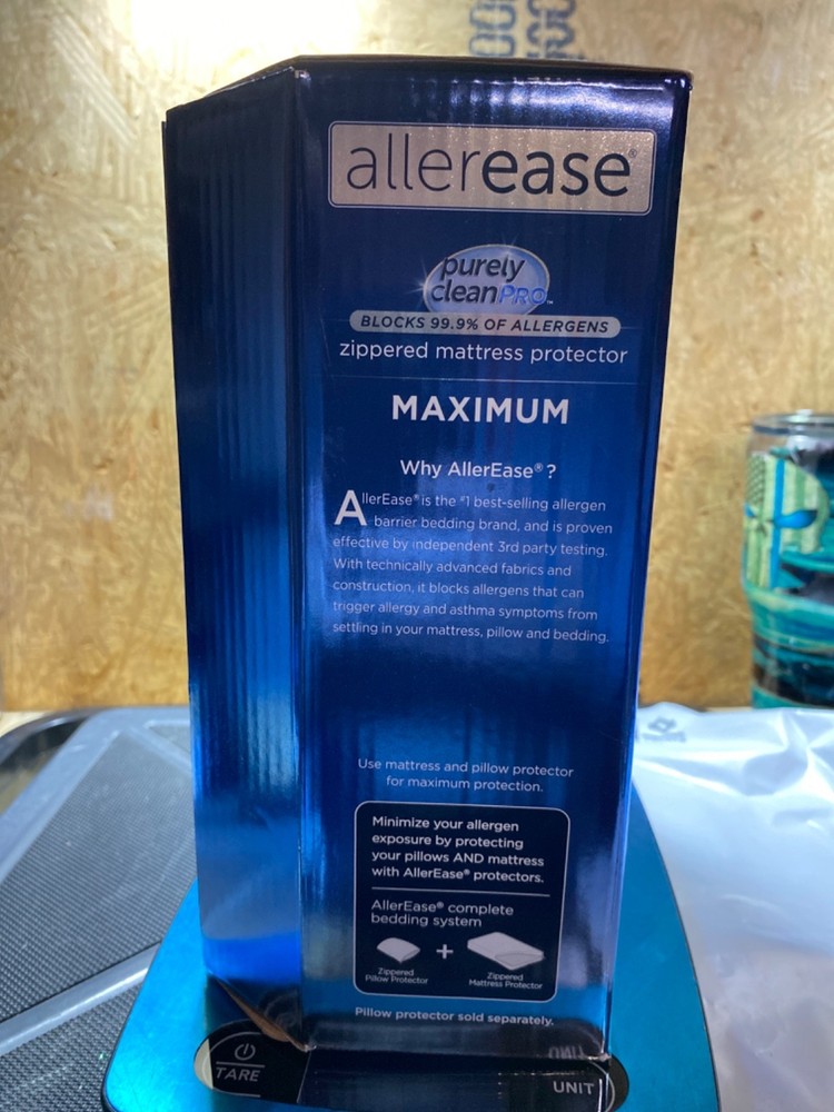 Twin Maximum Bed Bug and Allergy Mattress Protector White - AllerEase