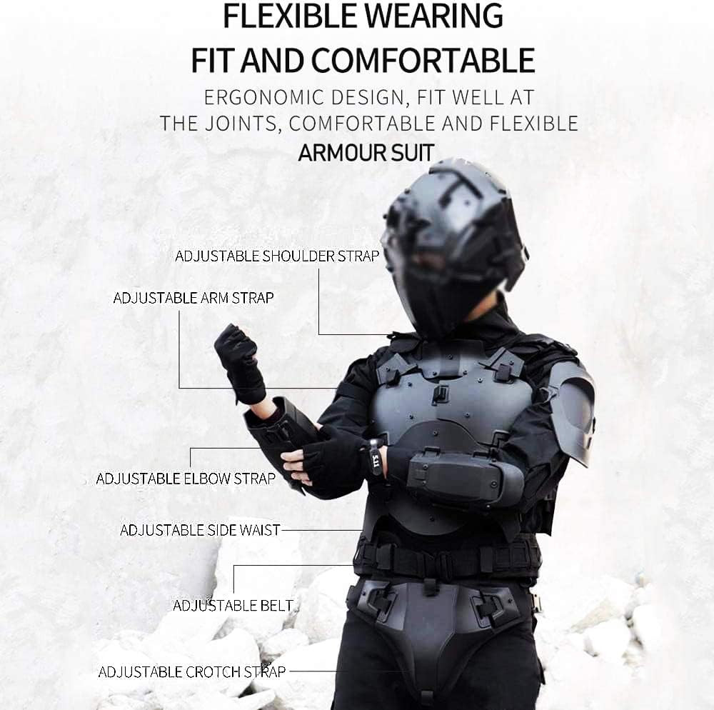 Airsoft Vest Armor Vests Adjustable Tactical Molle Chest Protector Set Paintb...