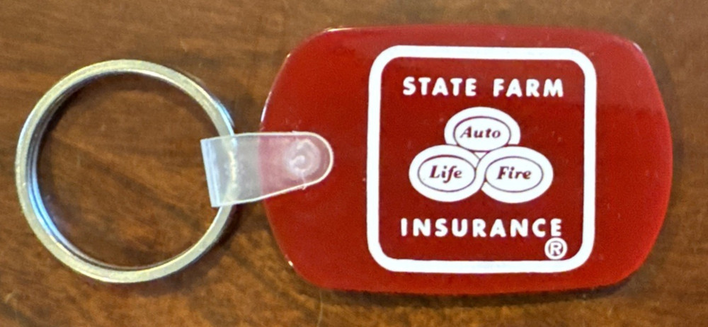VINTAGE STATE FARM KEYCHAIN RUBBER