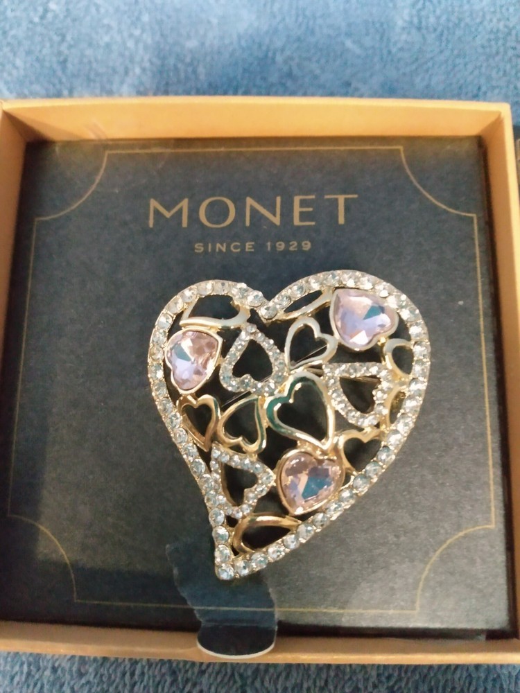 Monet Heart Pin (In Original Box)