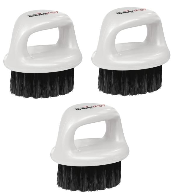 BabylissPRO Fade Knuckle Brush White-Soft | 3 pack