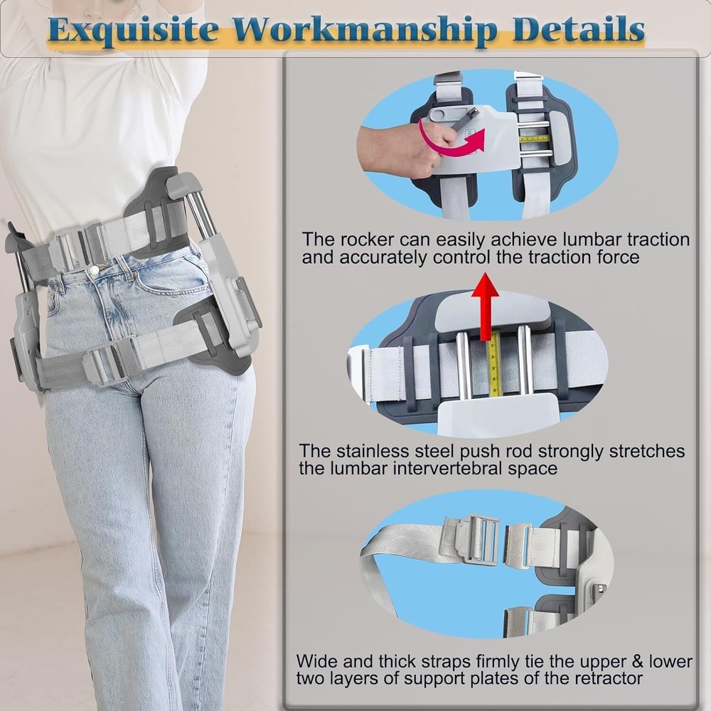 Spinal Decompression Belt, Lumbar Traction Device for Lower Back Support