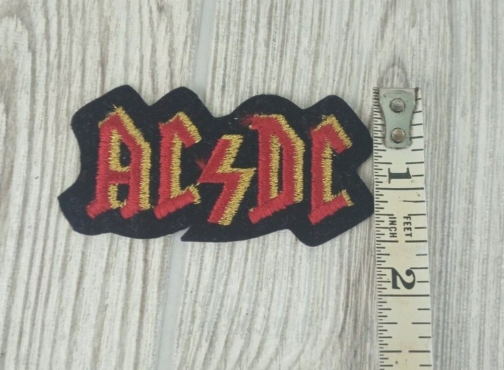 AC/DC Embroidered Sew on Patch Badge Small 3" x 1.5"