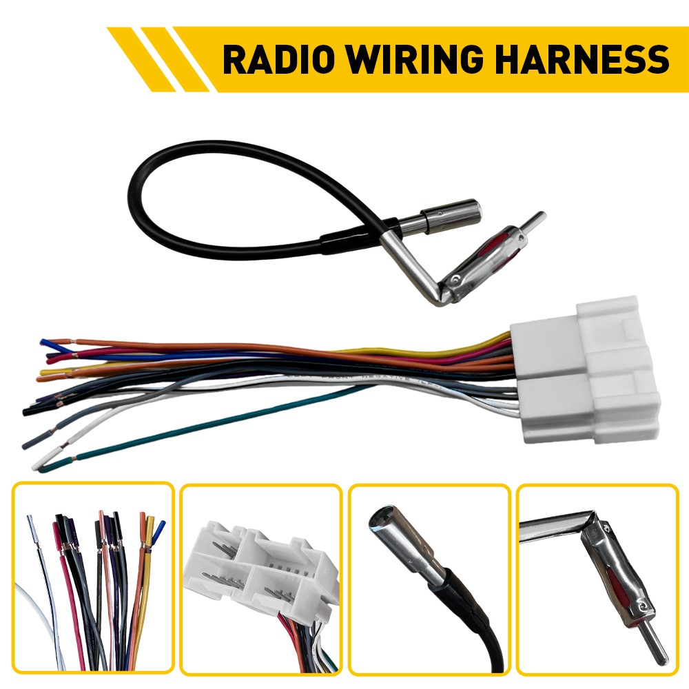 Car Radio Wire Harness+Antenna Converter Adapter For Chevy Blazer Silverado