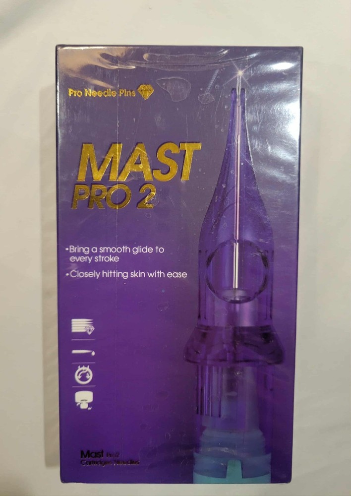 Mast Pro2 Tattoo Needles Cartridges, 20 Count, Disposable 1205RM