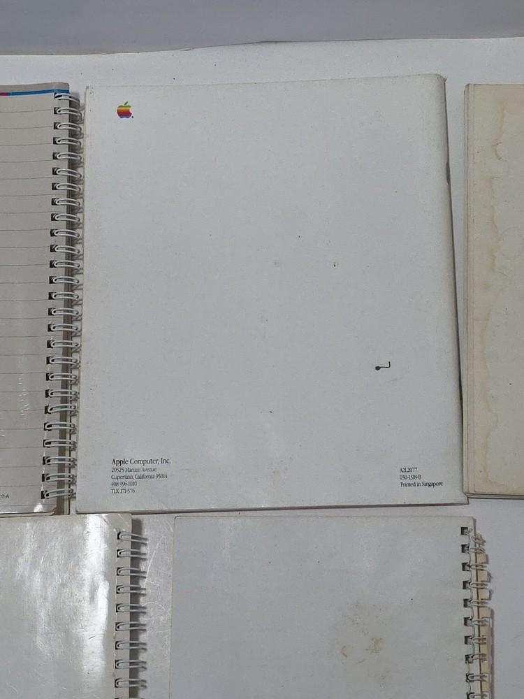 Lot of 5 Apple II Reference Manuals, DOS, AppleSoft, BASIC, Parallel Interface