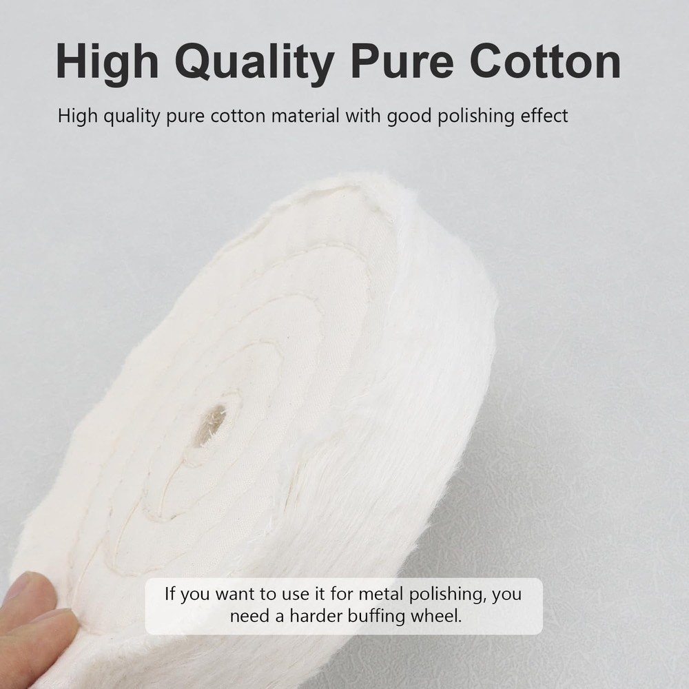 Easy Install 6 Inch Buffing Polishing Wheel Set – 2 PCS for Bench Grinders