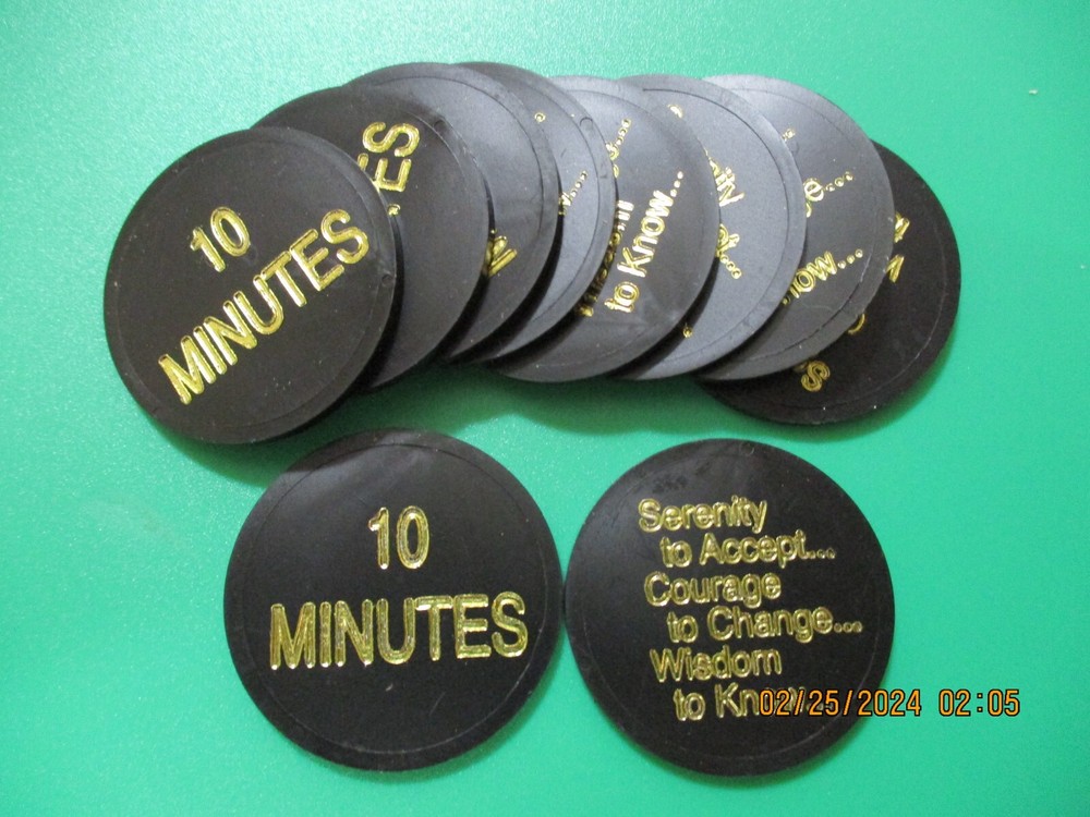 Coin Pink Butterfly Into Action Tri-plate 12 Step Programs