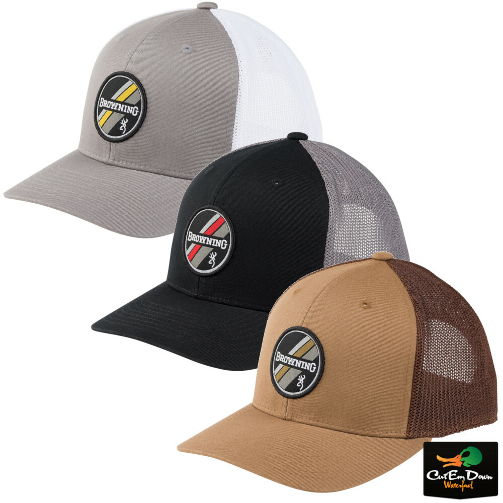 NEW BROWNING WRENCHED PATCH LOGO MESH BACK CAP SNAP BACK HAT