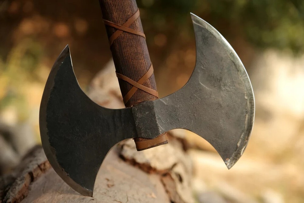 Large Norse Axe, Double Edge blade axe, Hand forge Axe, Double sided Axe