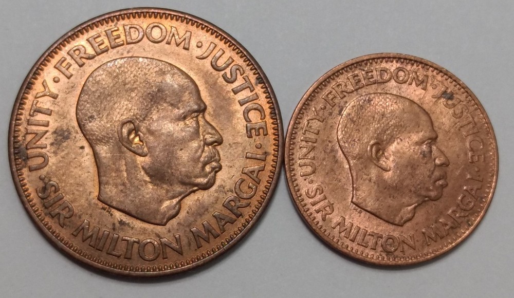 Sierra Leone 1964 1/2 Cent & Cent Set ~ 2 Coins