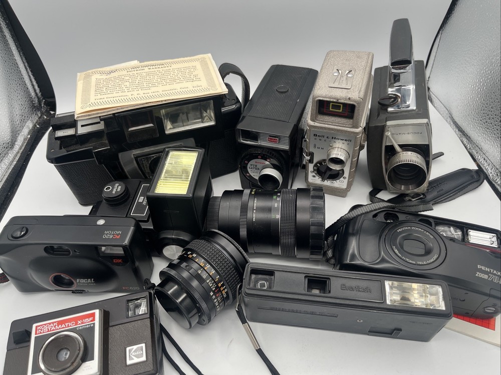 Camera & Lens Lot Untested Vintage AS IS