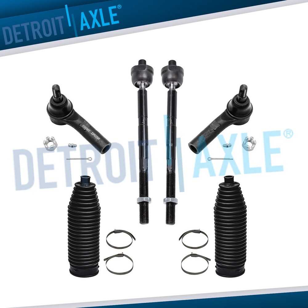 Front Inner Outer Tie Rods w/ Boot for 2005-2010 Jeep Grand Cherokee Commander