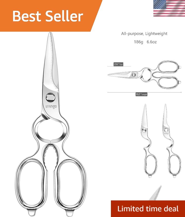 Kitchen Forged Shears Heavy Duty Come Apart Ultra Sharp Multi-function Stainless