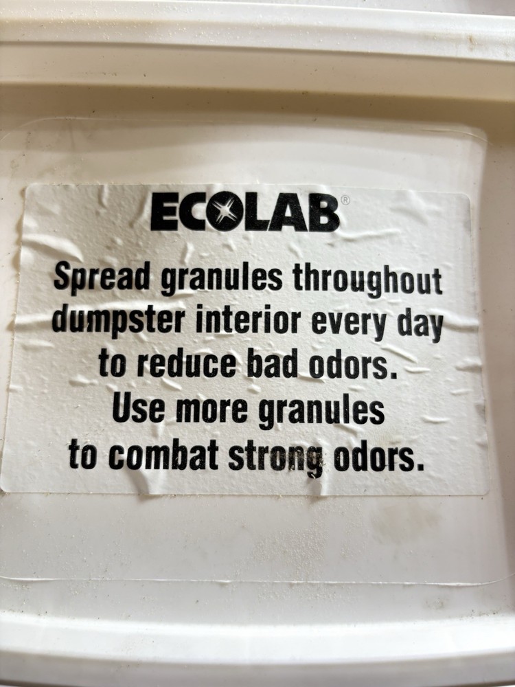 ECOLAB 17.5 Pound Bucket Garbage Can Dumpster Food Waste Oder Control Granules