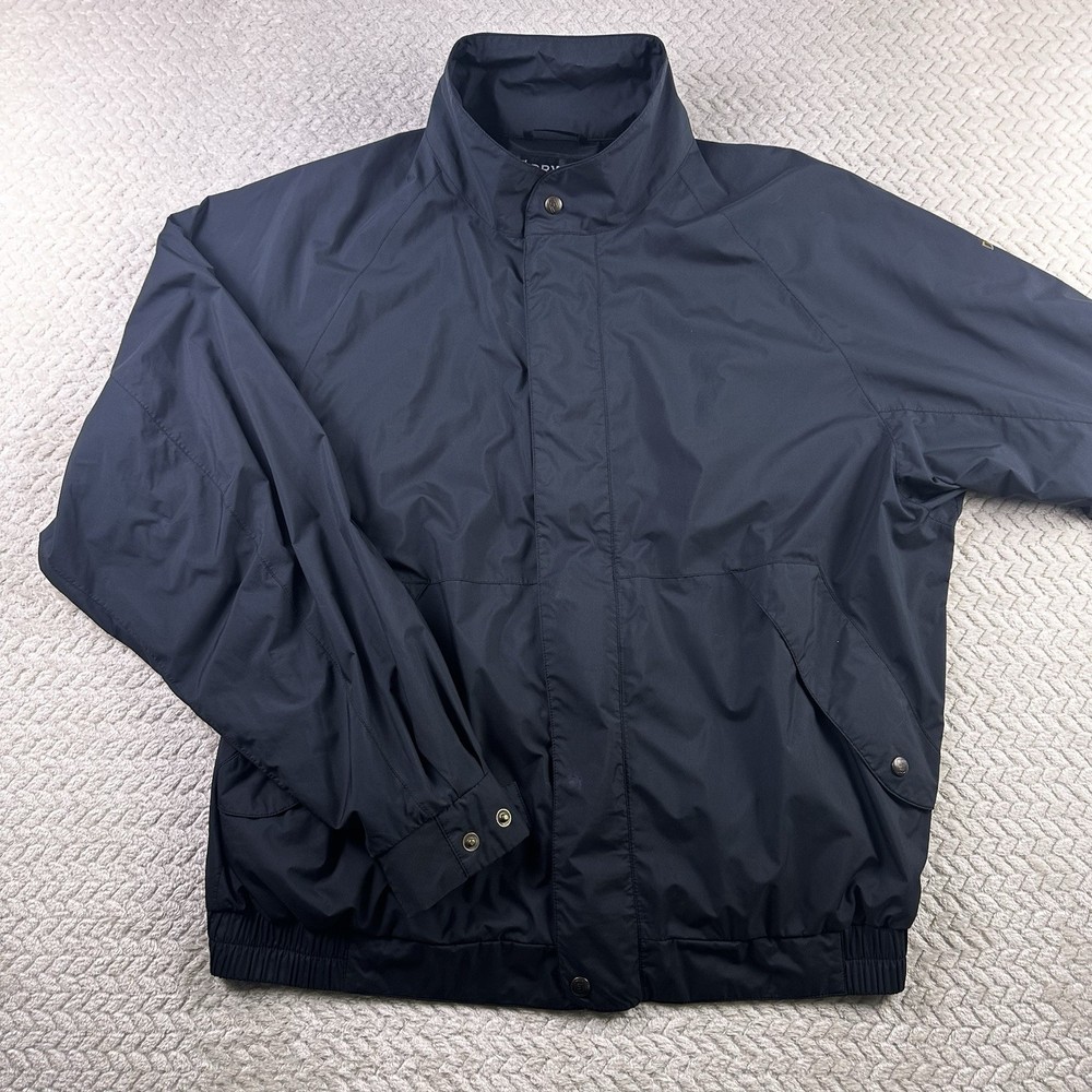 DryJoys FootJoy Men’s Golf Jacket Rain Wind Lined Button Front Large
