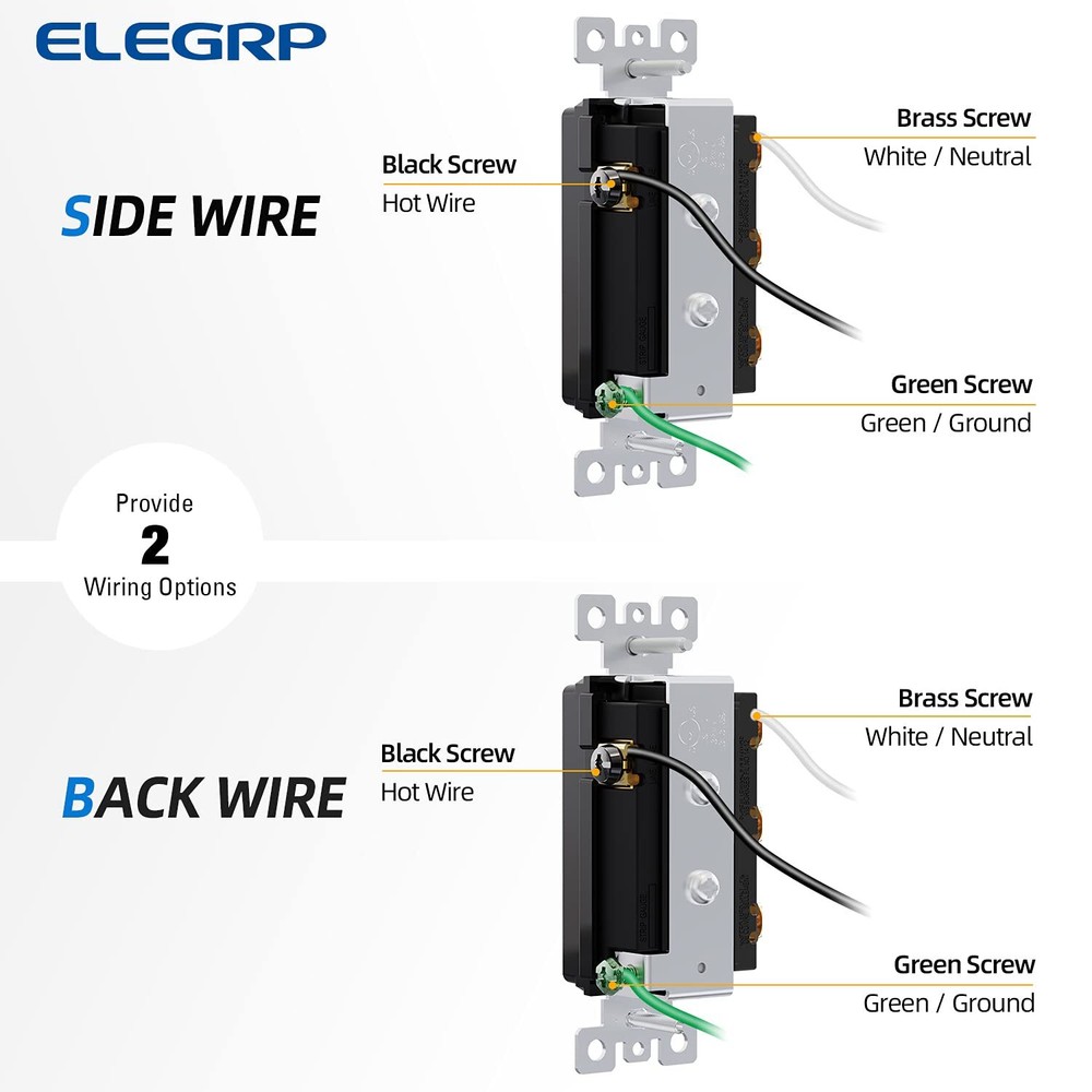 Decorator Triple Rocker Light Switch Electrical Three Single Pole Paddle Switch