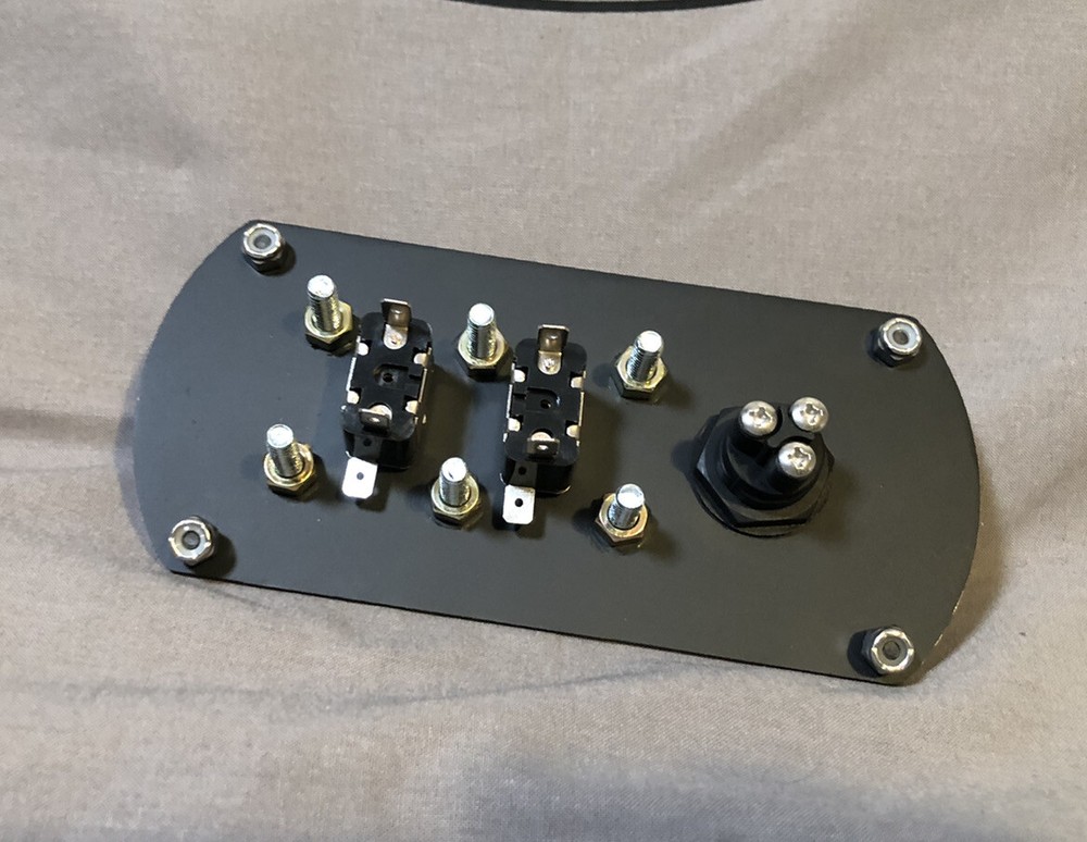 Push Button Start Switch Panel 2 LED Bomber style Custom , hotrod
