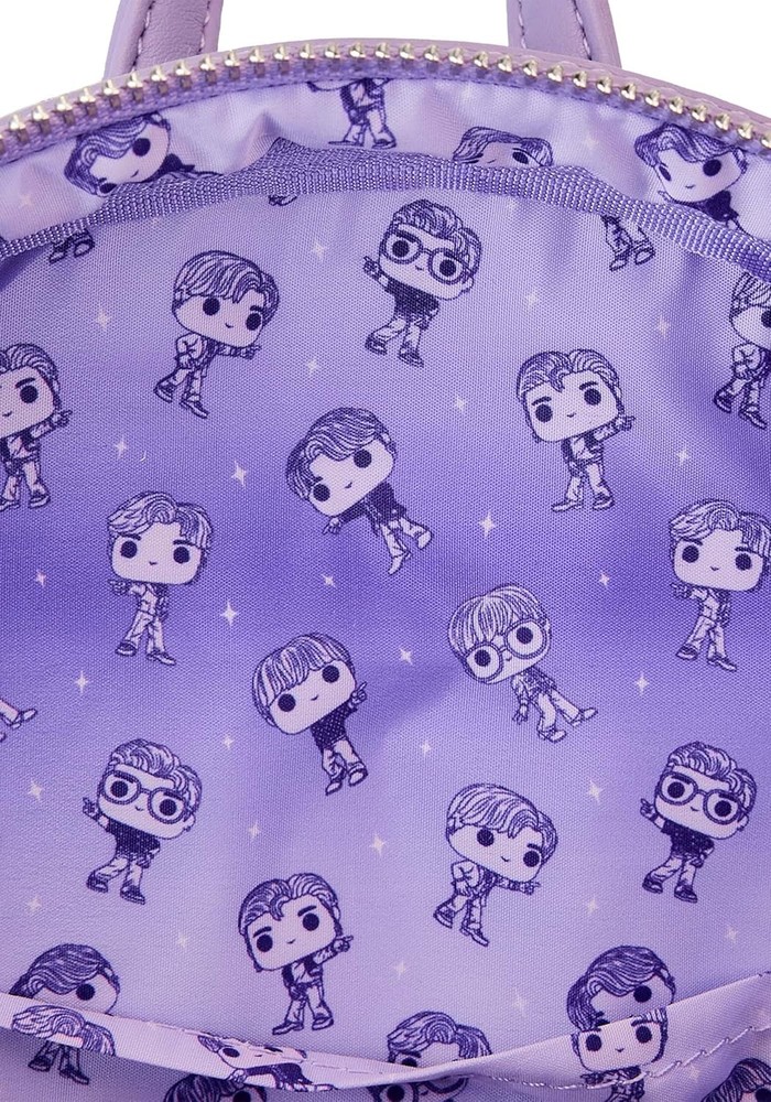 Loungefly BTS Logo Iridescent Purple Mini Backpack
