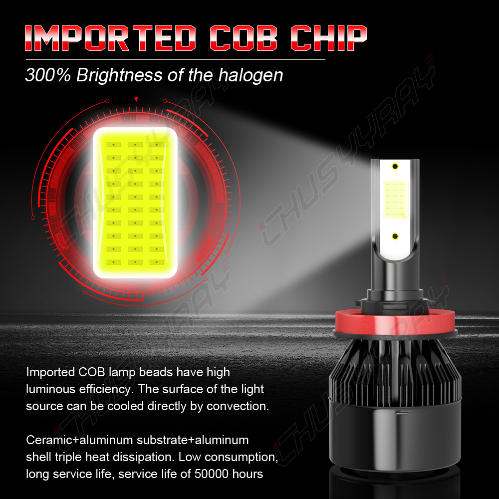 For Chrysler Town & Country 2010-2016 6Pcs Combo LED Headlights Fog Light Bulbs