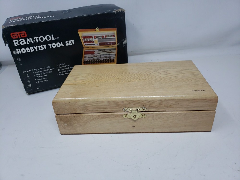 Vintage Ram-Tool Hobbyist Tool Set- Orgnl Packaging&Wood Box
