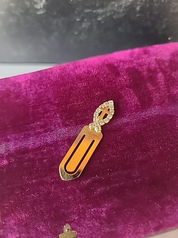 Austrian Crystal Book Marker 24k GP Book Marker