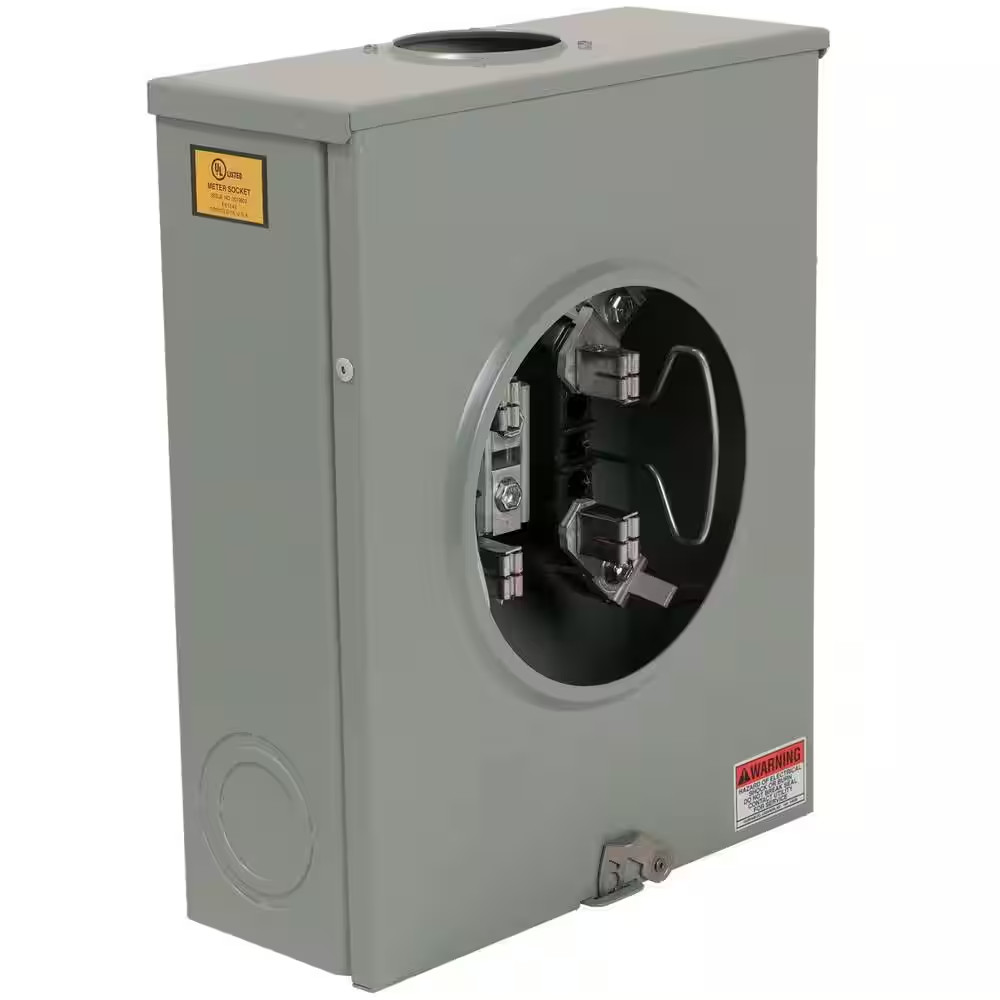 200 Amp Ringless-Horn Bypass Overhead or Underground Meter Socket with Tri-Plex