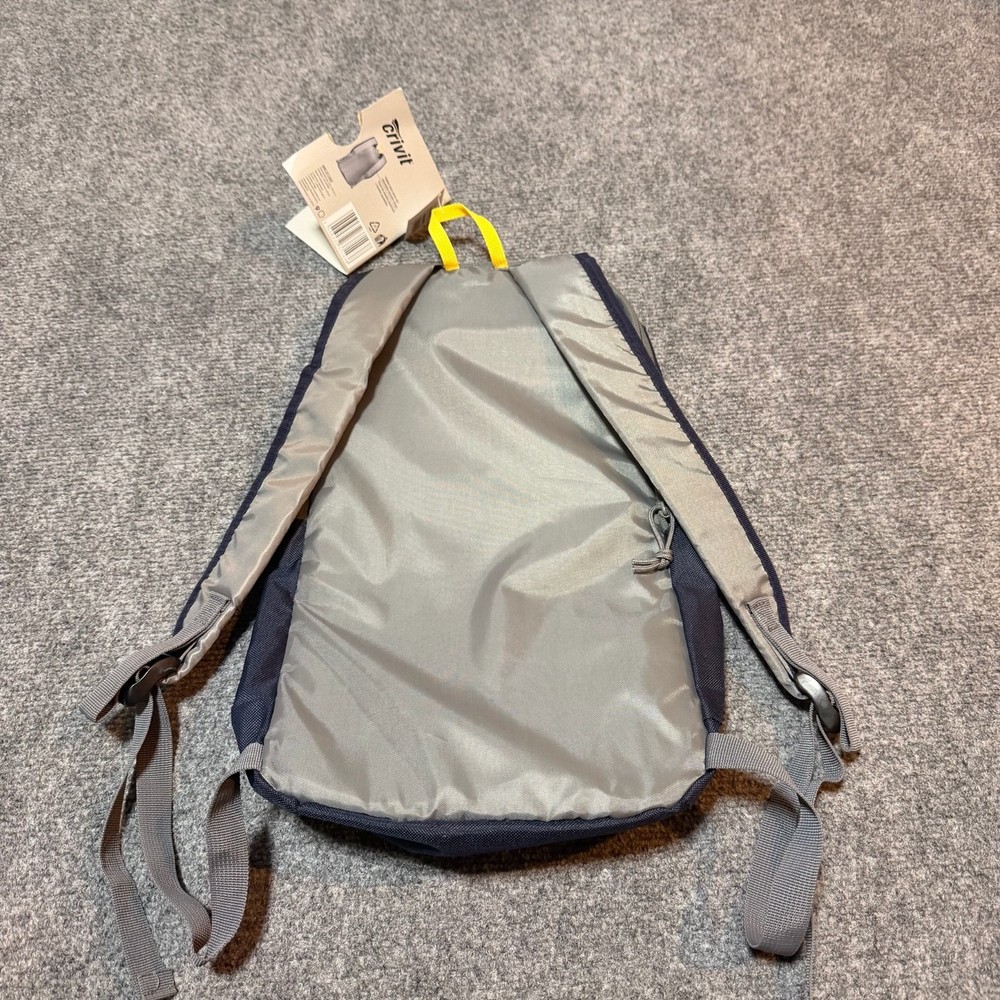 NEW Crivit Mini Backpack Black Yellow Bag Padded Panel Adjustable Shoulder Strap