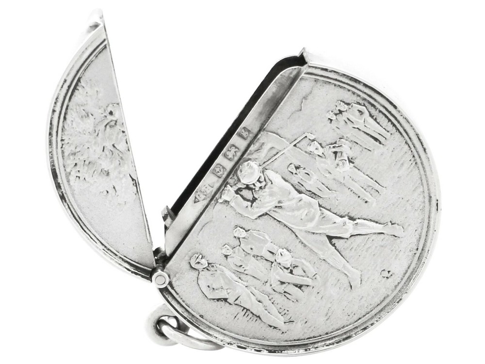 Antique Edwardian Sterling Silver Vesta Case
