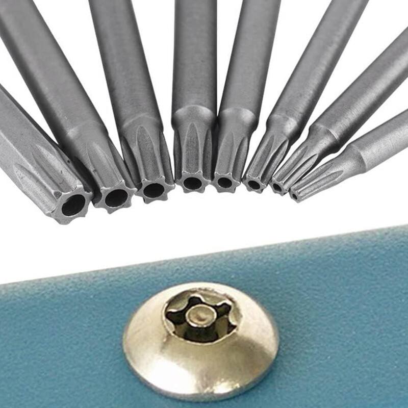 8PCS 100mm Extra Long Torx Screwdriver Bits Set - Security Hex Magnetic