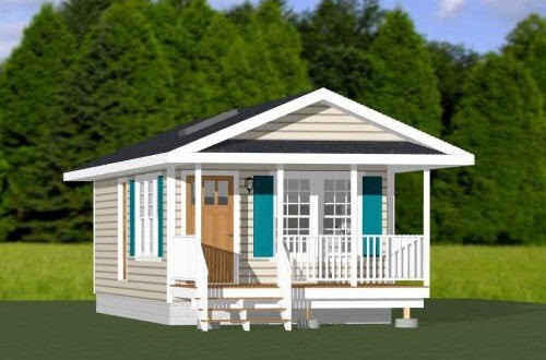 14x28 Tiny House -- 391 sq ft -- PDF FloorPlan -- Model 3A