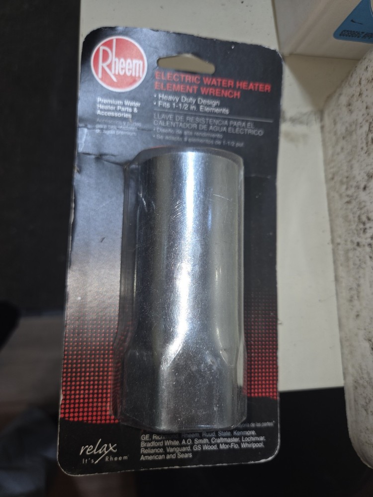 RHEEM 49056 ELECTRIC WATER HEATER ELEMENT WRENCH 1-1/2 HEX tool