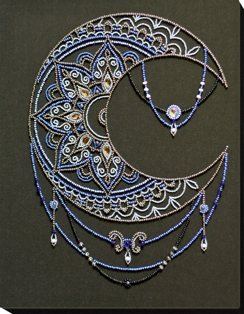 Bead Embroidery Kit - Moon pattern