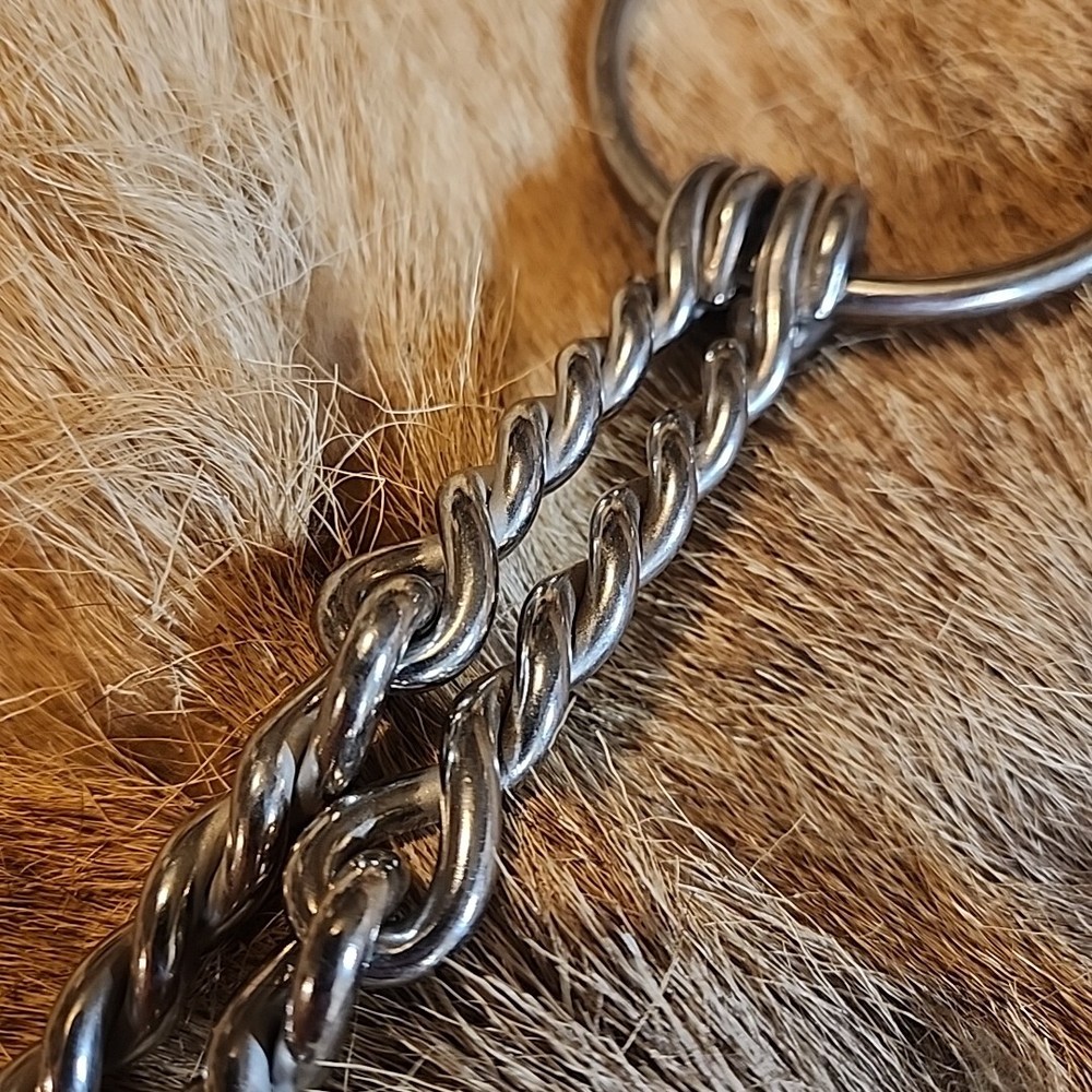 S/S Double Braided Offset Snaffle Bit