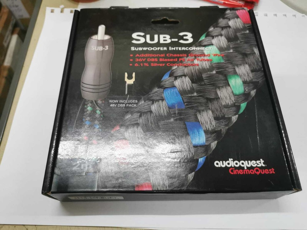 NOS AudioQuest SUB-3 SUBWOOFER RCA Cable (2.0M)