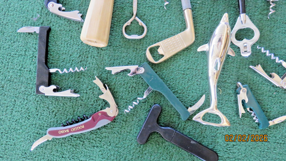 Various Vintage Wine Openers, Corkscrews & Bottle Openers
