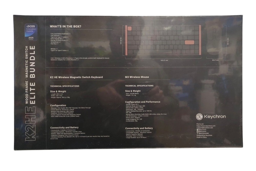 Keychron K2HE Elite Magnetic Switch Keyboard & Mouse Bundle