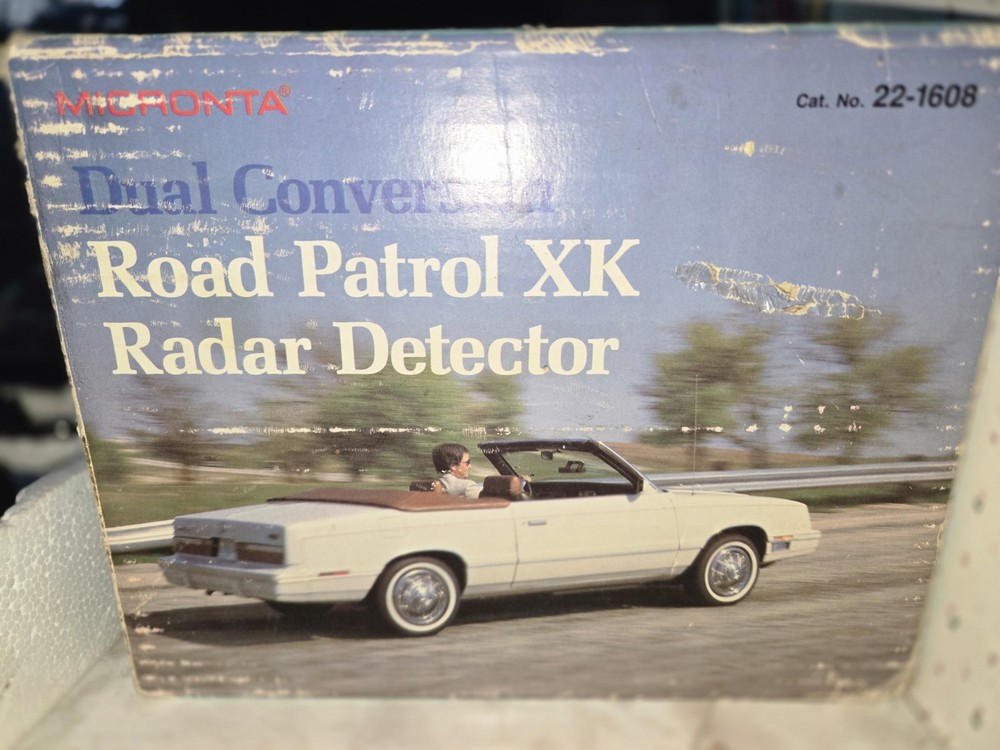 Micronta Dual Conversion Road Patrol XK Radar Detector Open Box POWERS ON