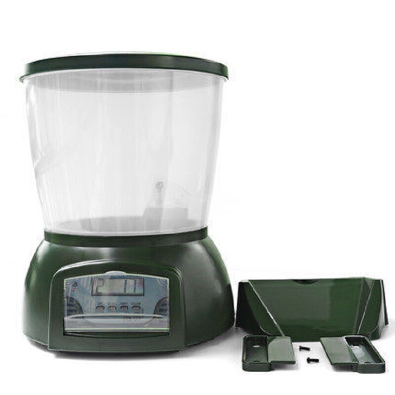 LCD Display Timer Quantitative Feeder Fish Pond Automatic Feeding Machine