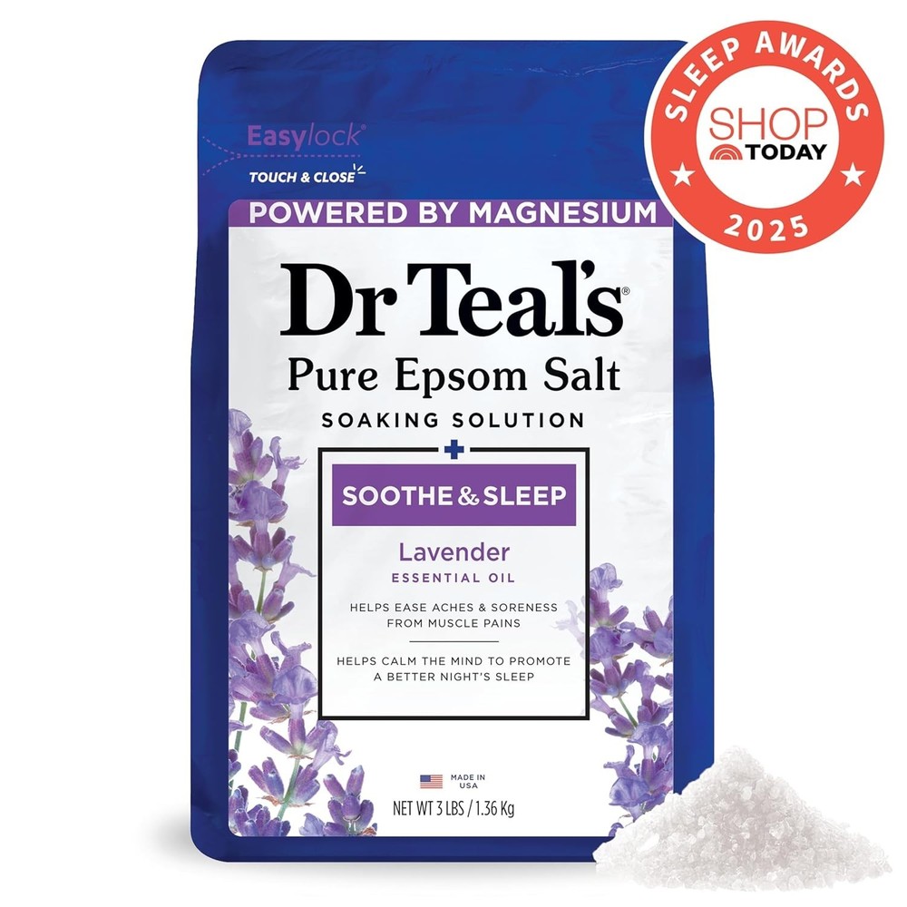 Dr. Teal's Epsom Salt Soaking Solution and Foaming Bath with Pure Epsom Salt ...