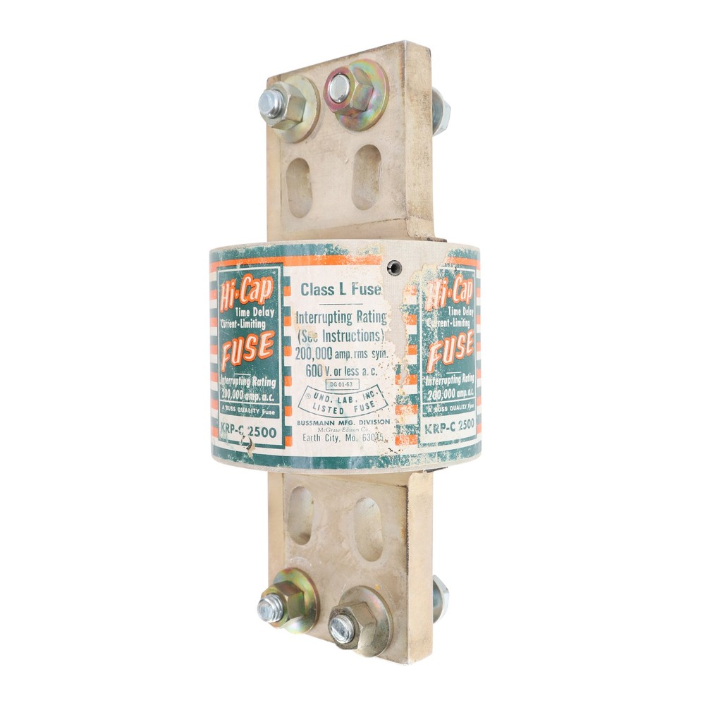 BUSSMANN KRP-C-2500 CURRENT LIMITING, TIME-DELAY FUSE, CLASS L, 2500A, 600V