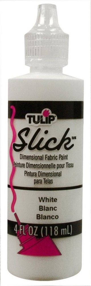 Tulip Dimensional Fabric Paint 4oz-Slick - White