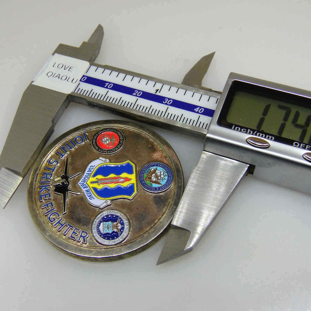 USAF 33D FIGHTER WING JOINT STRIKE FIGHTER CHALLENGE COIN
