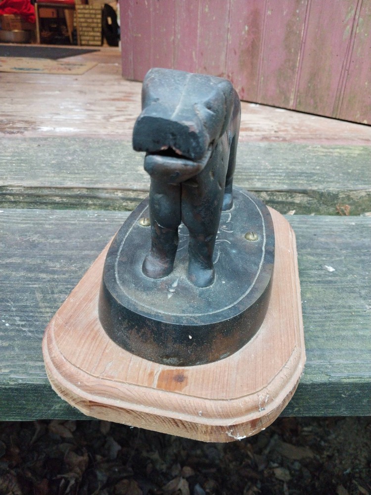 Antique Bronze Bulldog Nutcracker
