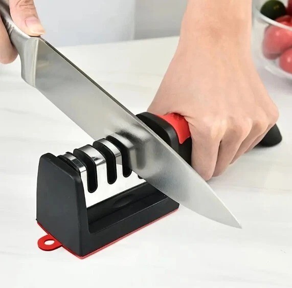 Knife Sharpener Professional Ceramic Tungsten Kitchen Sharpening System 4 Stage